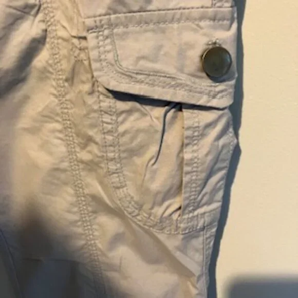 Boston Proper Convertible Cargo Pant Color gray size 00 - Picture 3 of 7